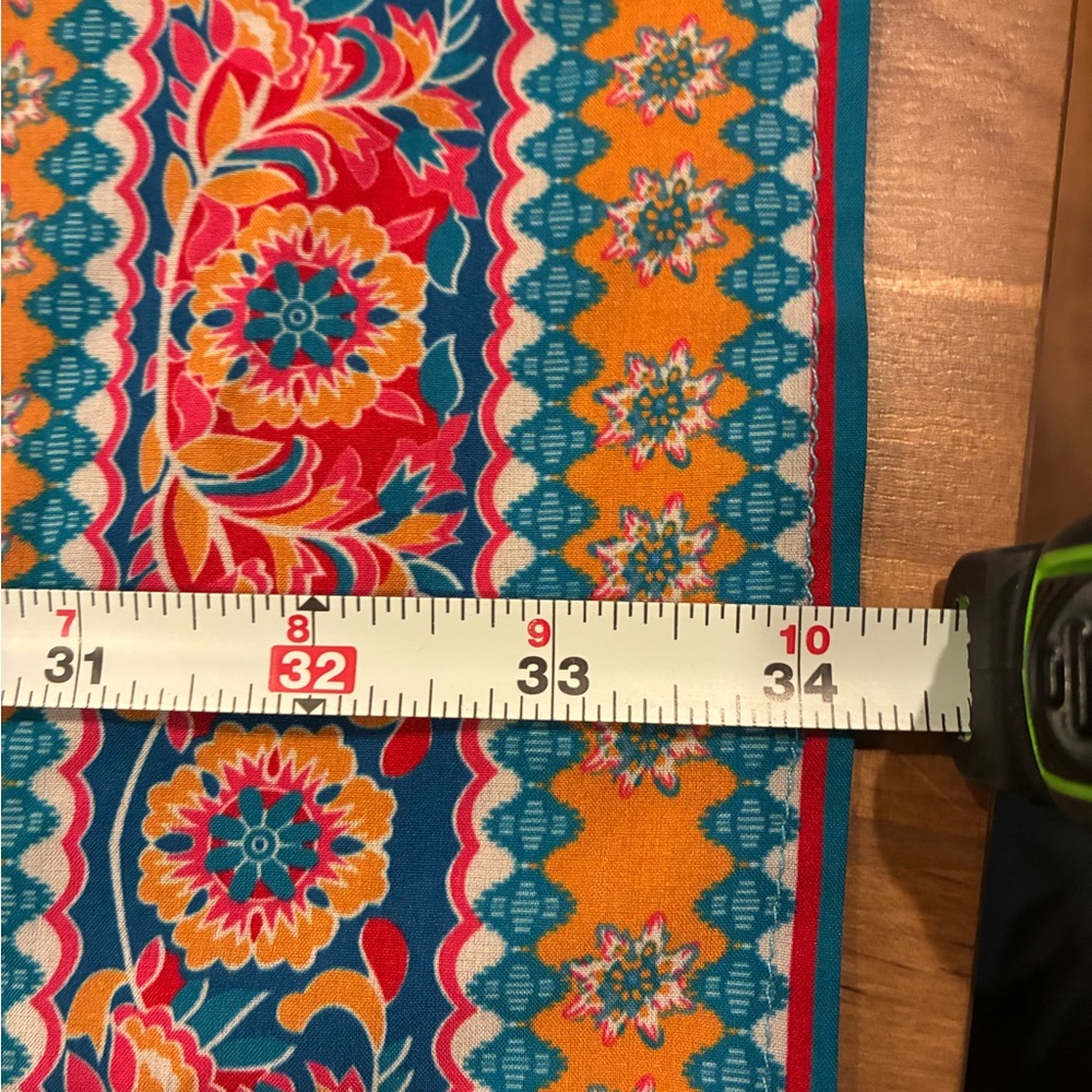 Vibrant Blue and Red Patterned Tunic Top - Picture 8 of 8